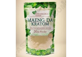 Remarkable Herbs - Kratom Powder Green Vein Maeng Da 20oz