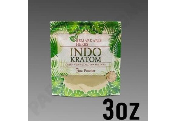 Remarkable Herbs - Kratom Powder Green Vein Indo 3oz