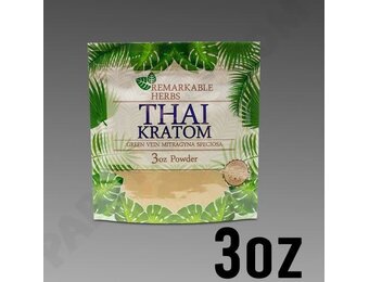 Remarkable Herbs - Kratom Powder Green Vein Thai 3oz