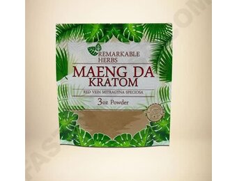 Remarkable Herbs - Kratom Powder Red Vein Maeng Da 3oz