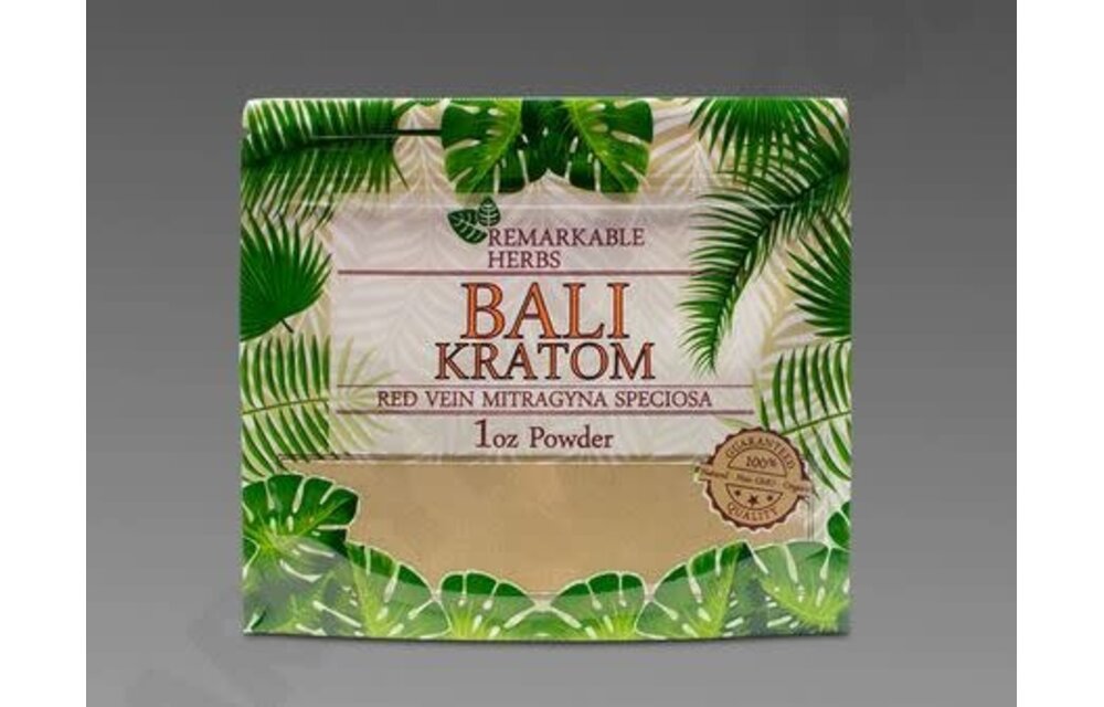 Remarkable Herbs - Kratom Powder Red Vein Bali 1oz