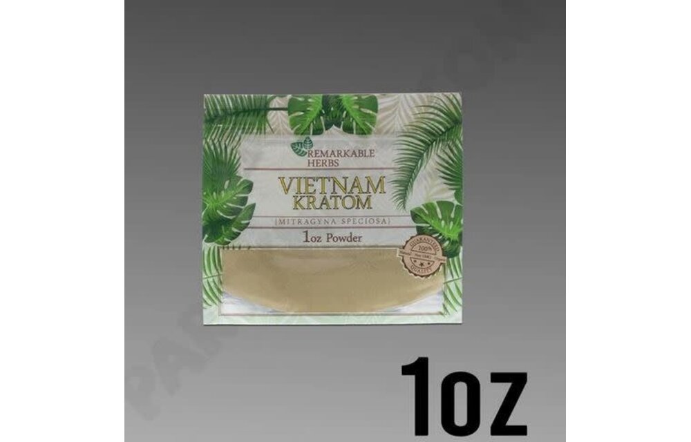 Remarkable Herbs - Kratom Powder Green Vein Vietnam 1oz