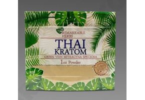 Remarkable Herbs - Kratom Powder Green Vein Thai 1oz