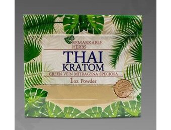 Remarkable Herbs - Kratom Powder Green Vein Thai 1oz