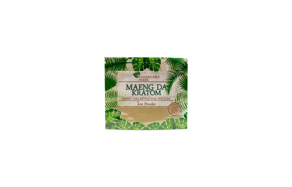 Remarkable Herbs - Kratom Powder Green Vein Maeng Da 1oz