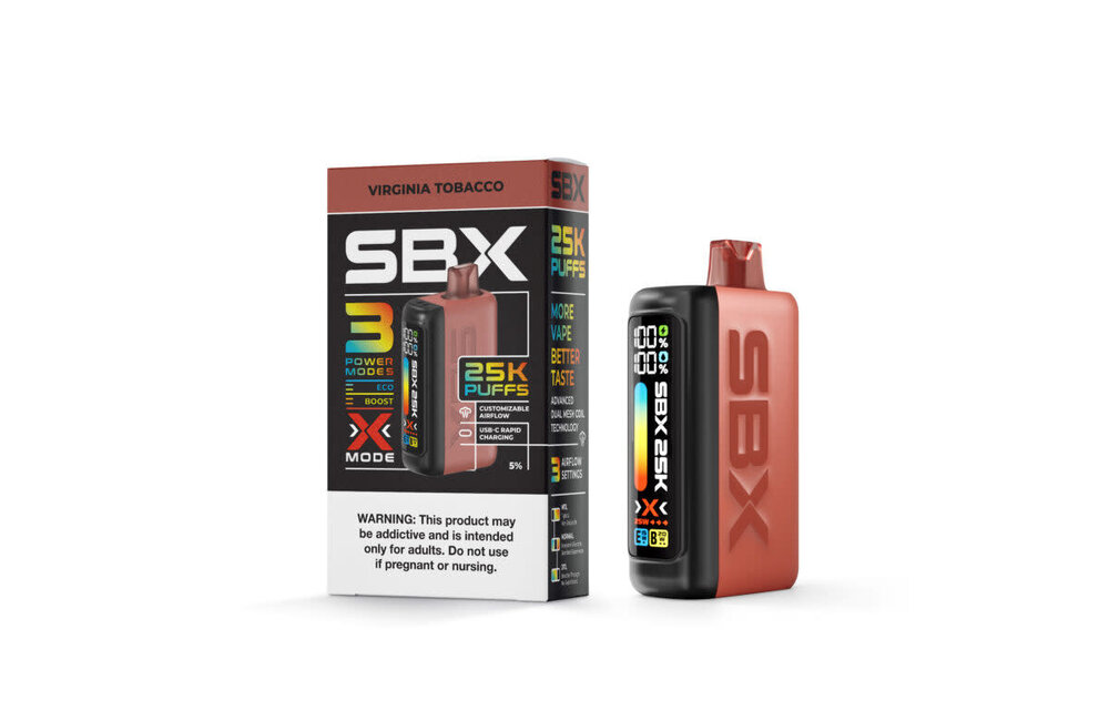 SBX - Rechargeable Vape 25000 Puffs Virginia Tobacco