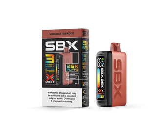 SBX - Rechargeable Vape 25000 Puffs Virginia Tobacco