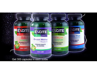 Excite Botanicals - Kratom Capsule Green Malay 300ct