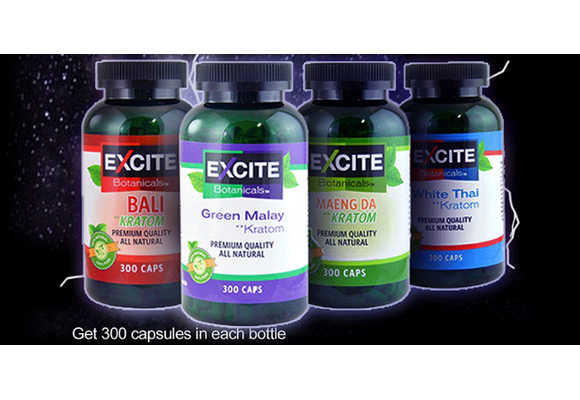 Excite Botanicals - Kratom Capsule Green Malay 300ct