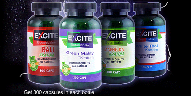 Excite Botanicals - Kratom Capsule Green Malay 300ct