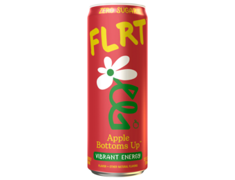 FLRT - Energy Drink Natural Flavoured Zero Sugar 12oz Apple Bottoms Up