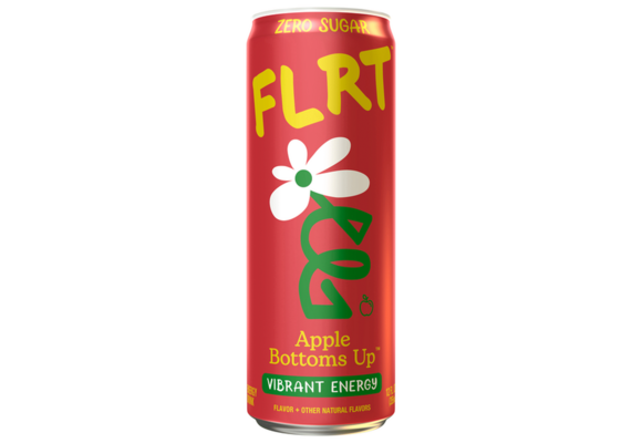 FLRT - Energy Drink Natural Flavoured Zero Sugar 12oz Apple Bottoms Up