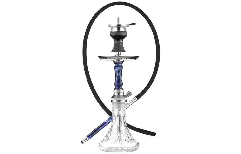 Golden Desert - Hookah Pipe Kit 10" Acrylic Dark Blue