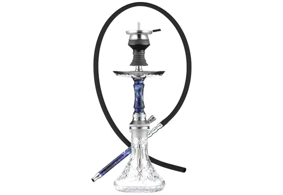 Golden Desert - Hookah Pipe Kit 10" Acrylic Dark Blue