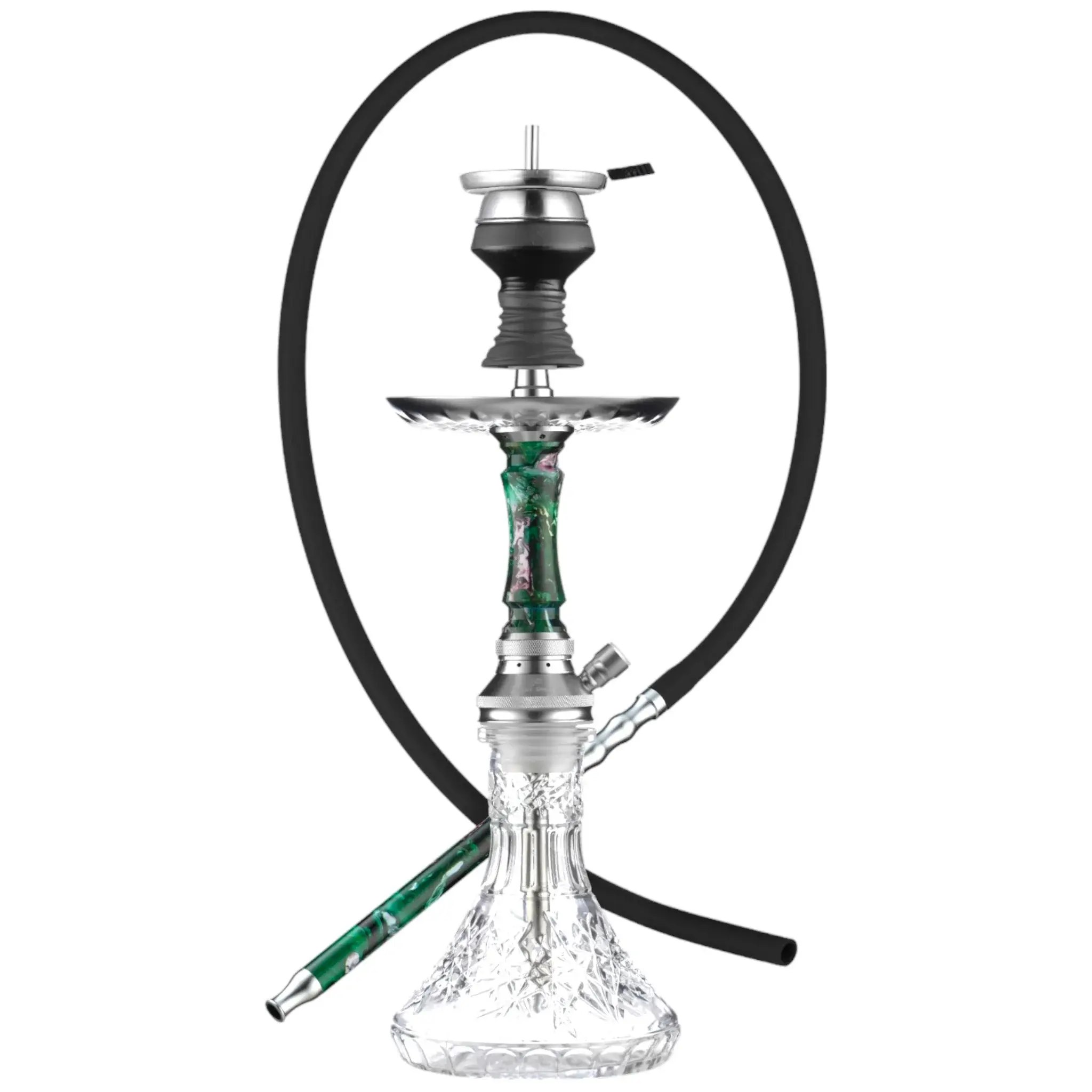 Golden Desert - Hookah Pipe Kit 10" Acrylic Green