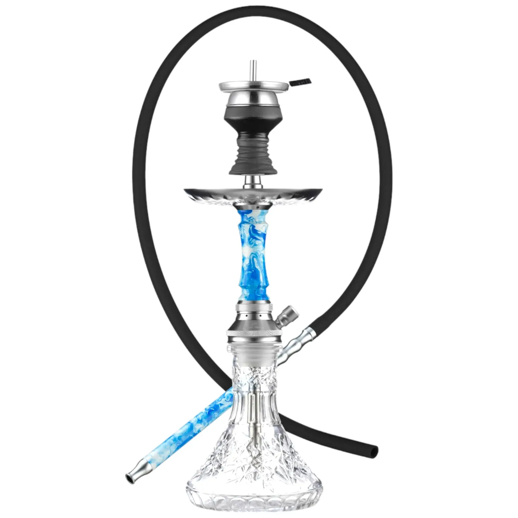 Golden Desert - Hookah Pipe Kit 10" Acrylic Light Blue