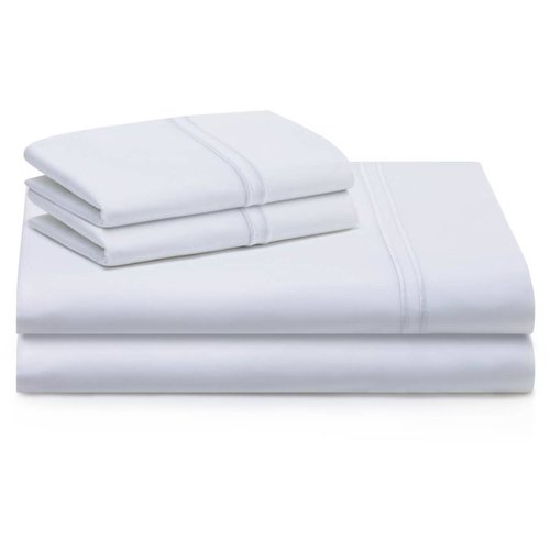 MALOUF WOVEN Supima Premium Cotton Sheet Set (White) - Twin MALOUF WOVEN Supima Premium Cotton Sheet Set (White) - Twin