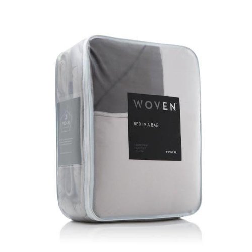 MALOUF WOVEN Bed-In-A-Bag - Twin Driftwood/Coffee MALOUF WOVEN Bed-In-A-Bag - Twin Driftwood/Coffee