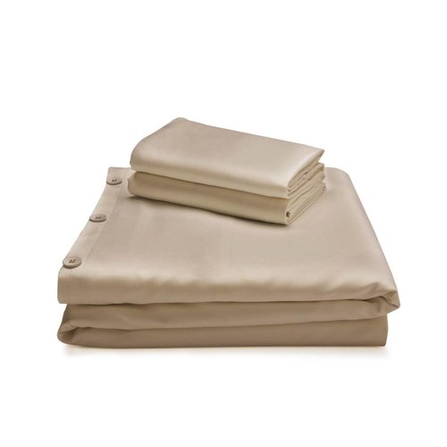 MALOUF WOVEN Bamboo Duvet Cover Set - King Driftwood MALOUF WOVEN Bamboo Duvet Cover Set - King Driftwood