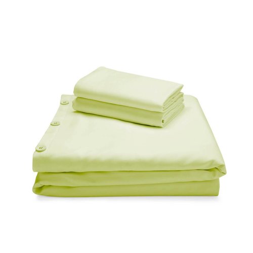 MALOUF WOVEN Bamboo Duvet Cover Set - Queen Citron MALOUF WOVEN Bamboo Duvet Cover Set - Queen Citron