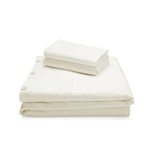 MALOUF WOVEN Bamboo Duvet Cover Set - Queen Ivory MALOUF WOVEN Bamboo Duvet Cover Set - Queen Ivory