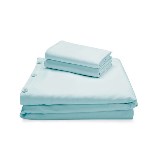 MALOUF WOVEN Bamboo Duvet Cover Set - Queen Rain MALOUF WOVEN Bamboo Duvet Cover Set - Queen Rain