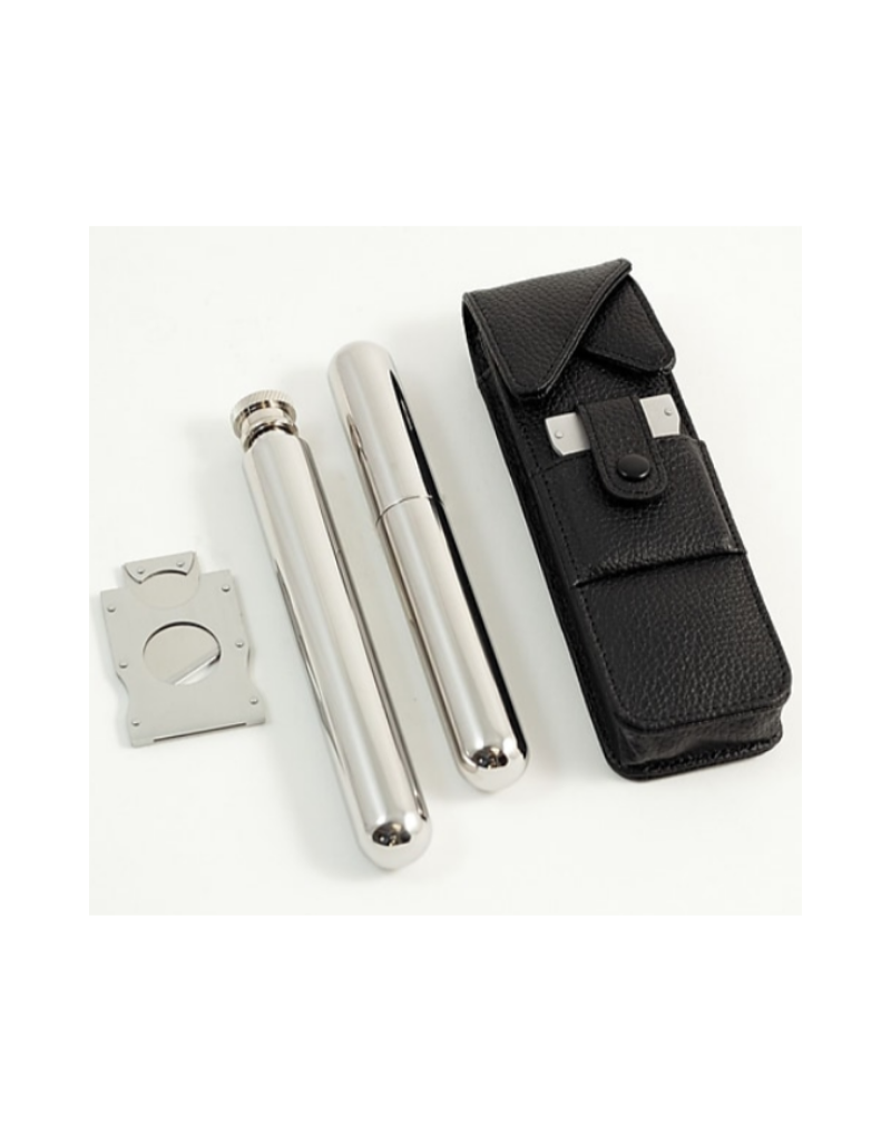 Cigar Holder w/cutter and Flask