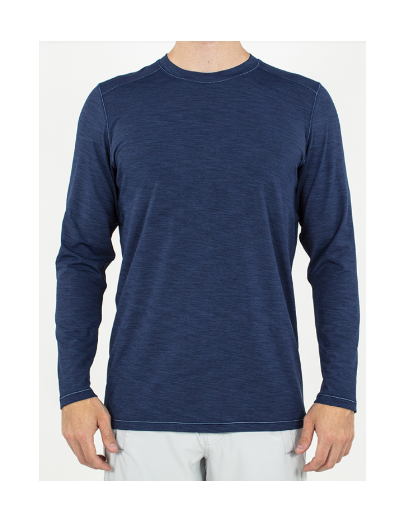 Toes on the Nose Training Perf LS Crew - Navy Heather