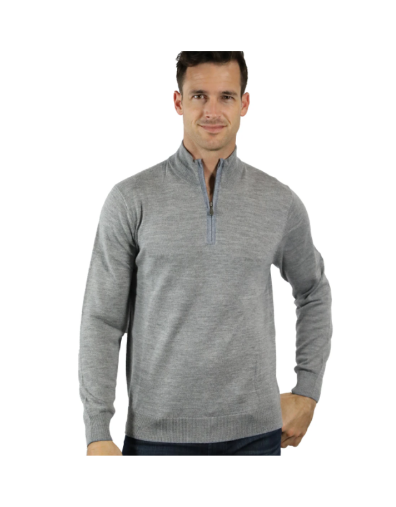 Raffi Raffi Merino Mock 1/4 Zip - Storm