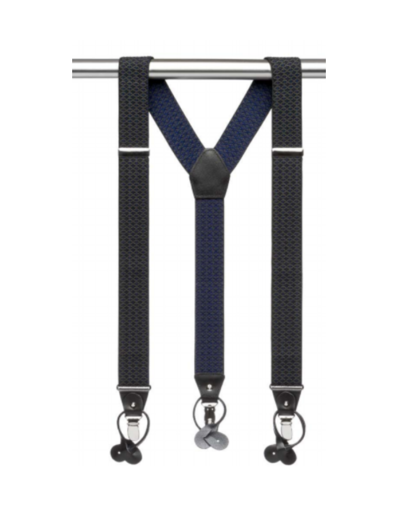 MB Suspenders - Black with Circle Detail