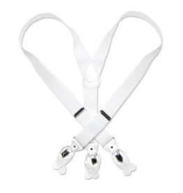 MB Suspenders - White Solid