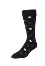 Black Grey White Polka Dot Socks