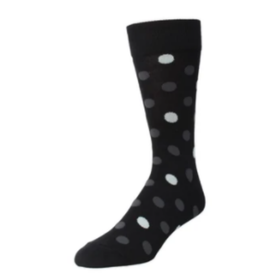 Black Grey White Polka Dot Socks