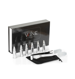 The Wine Savant Whiskey Cooling Stones - Silver