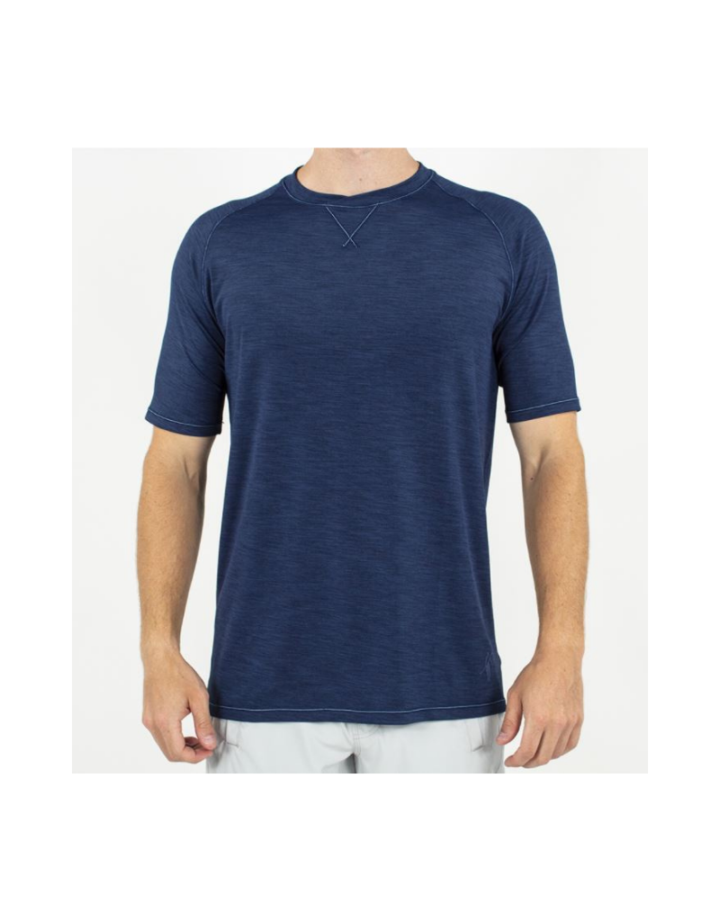 Toes on the Nose Training Perf SS Tee  Crew - Navy Heather
