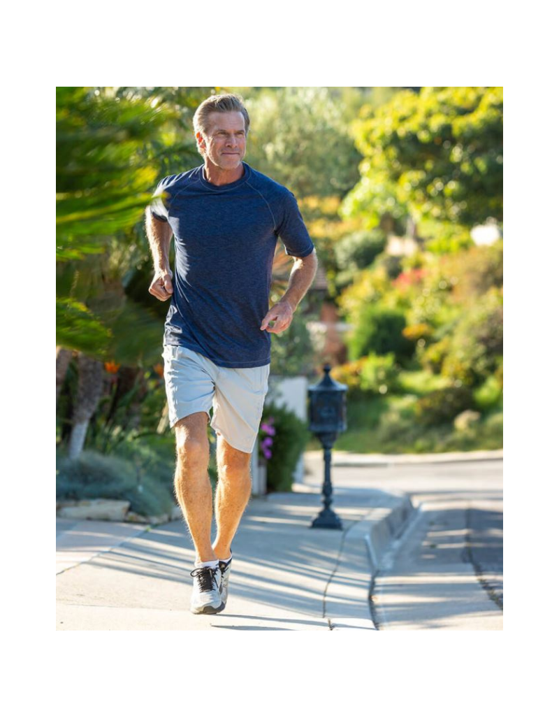 Toes on the Nose Training Perf SS Tee  Crew - Navy Heather