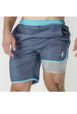 Toes on the Nose Volley Swim Shorts - Navy / Lt Blue