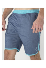 Toes on the Nose Volley Swim Shorts - Navy / Lt Blue