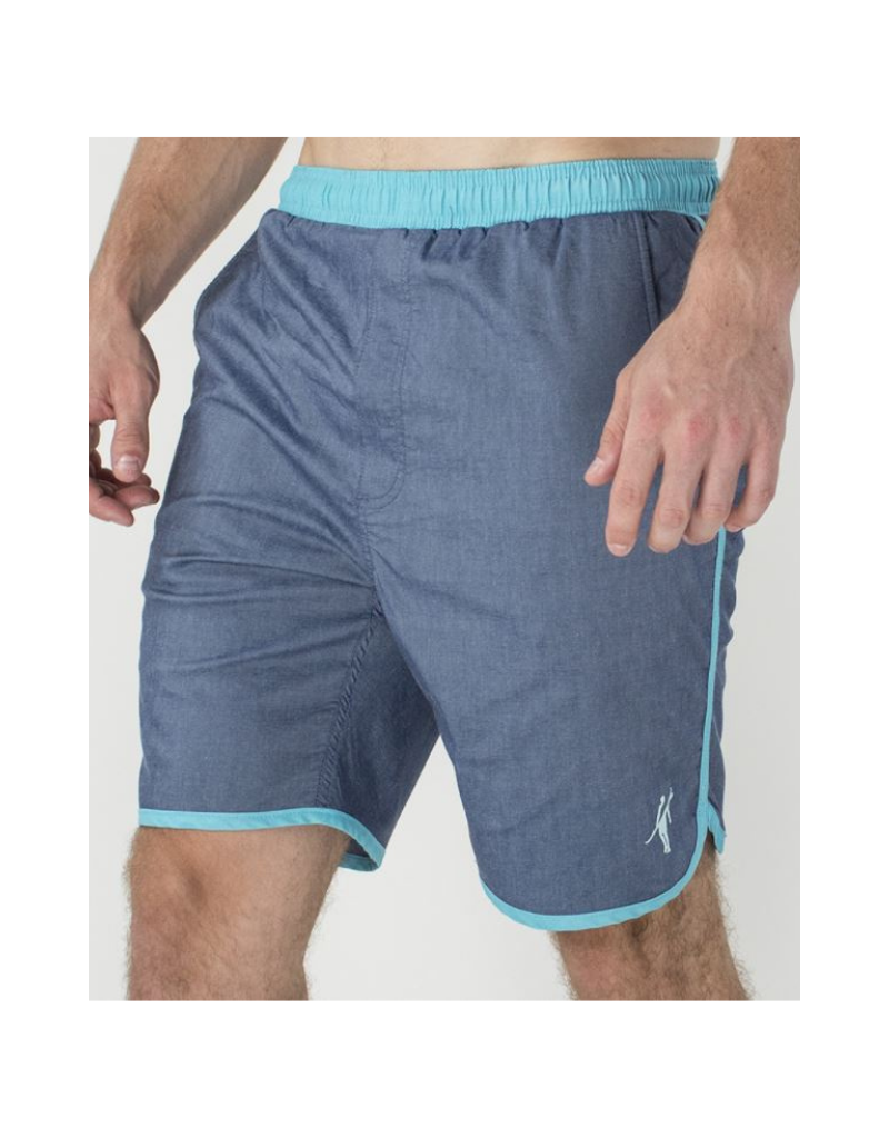 Toes on the Nose Volley Swim Shorts - Navy / Lt Blue
