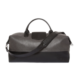 Brouk & Co Alpha Leather Duffel Bag - Grey/Black