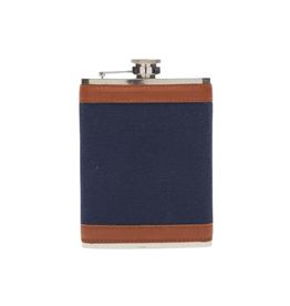 Brouk & Co Original Flask  8oz  - Canvas Blue