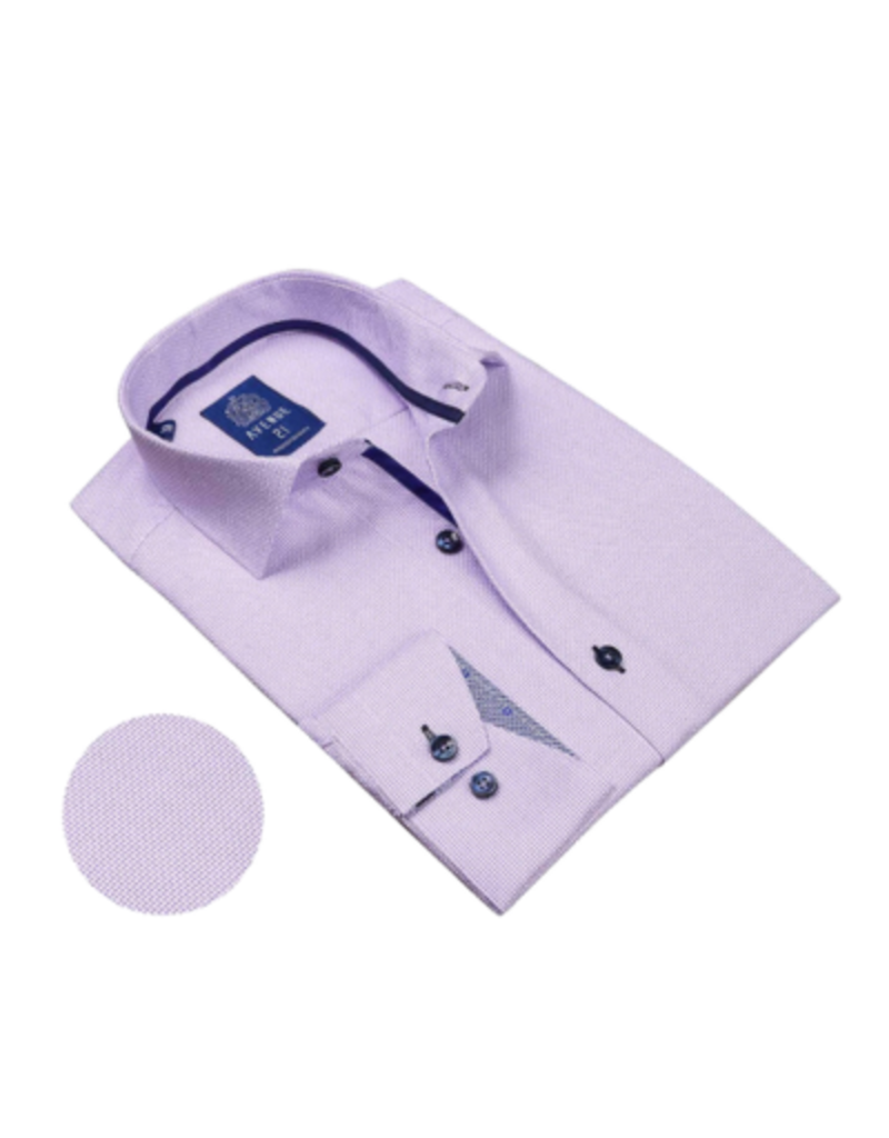 Avenue21 - Lavendar/Navy Blue Dot Trim
