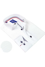 Avenue21 -White Solid w/Navy Geo Trim