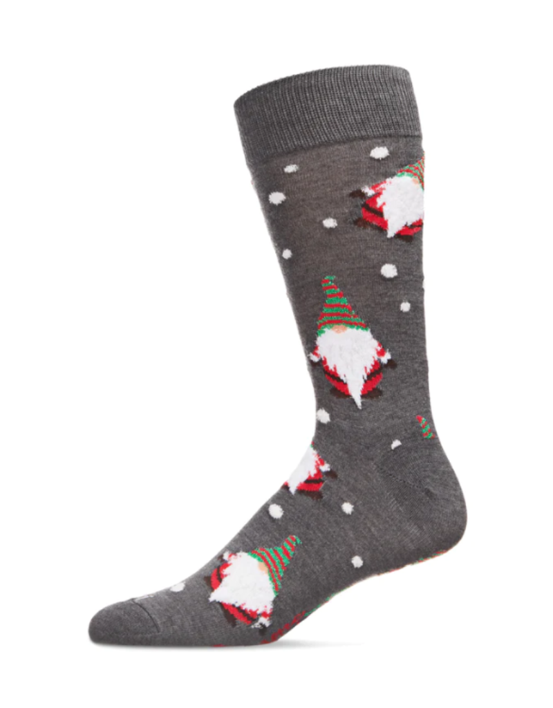 Gnomes for the Holidays Socks - Dark Grey Heather