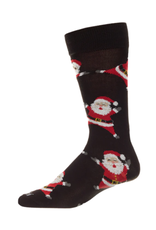 All Over Santa Socks Black