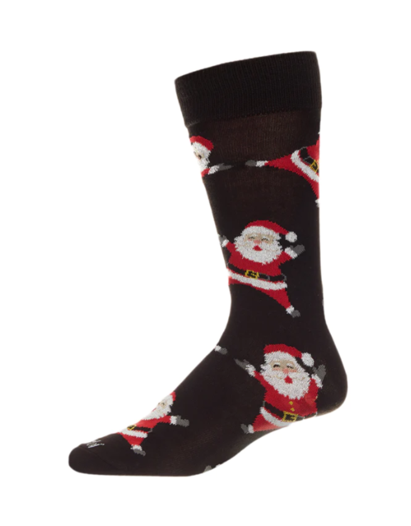 All Over Santa Socks Black