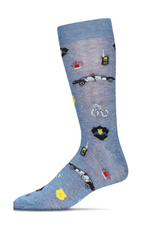 Police Socks Heather Blue