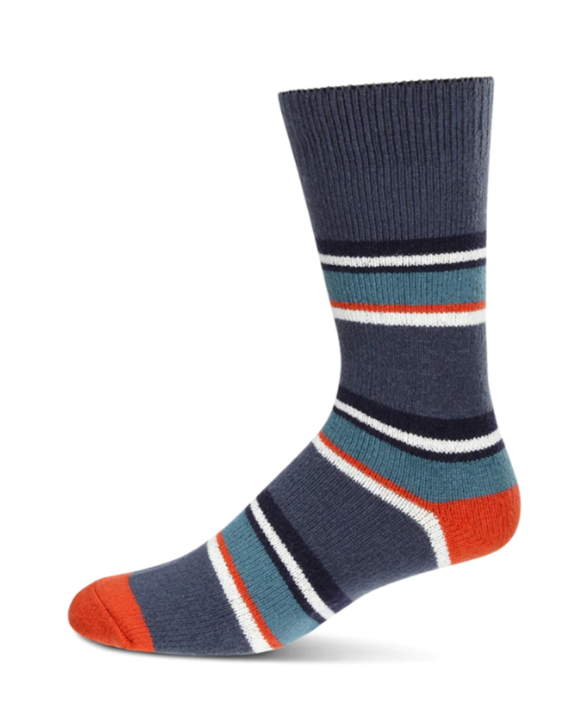 Stripe Buttersoft Cozy Socks Blue