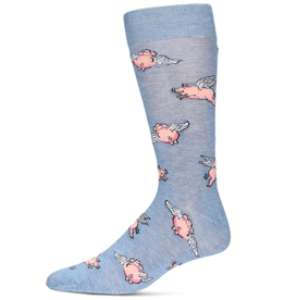 Flying Pigs Socks Blue Heather