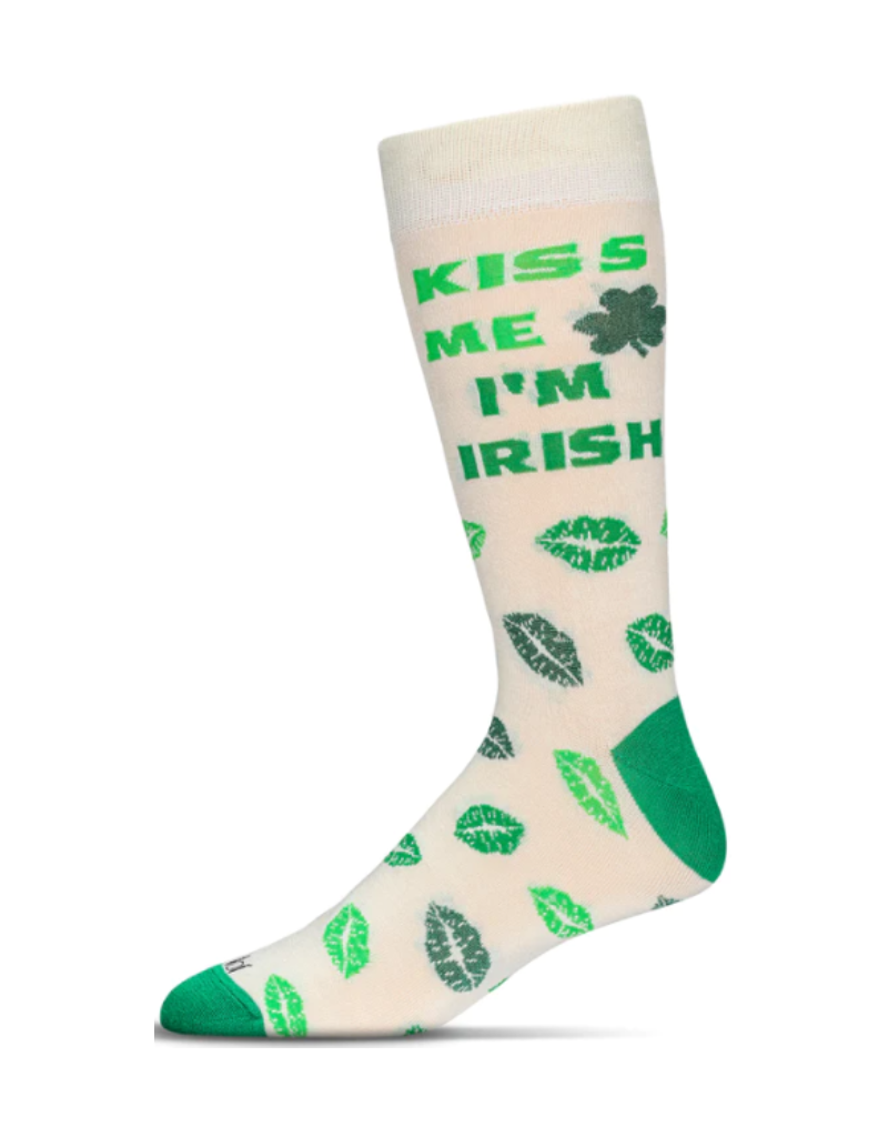 Kiss Me I'm Irish Socks Winter White